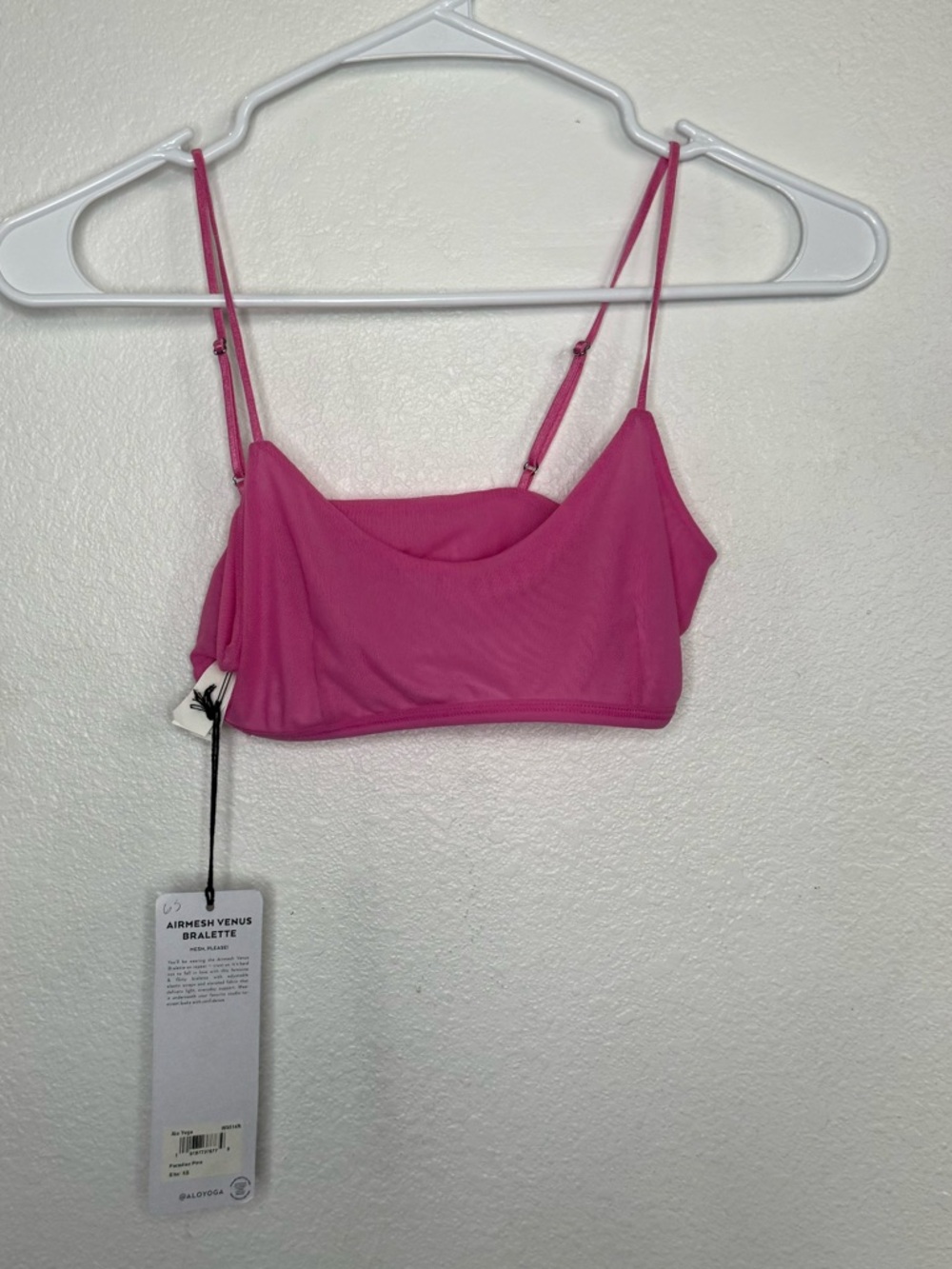 ALO Yoga Hot Pink Airmesh Venus Bralette